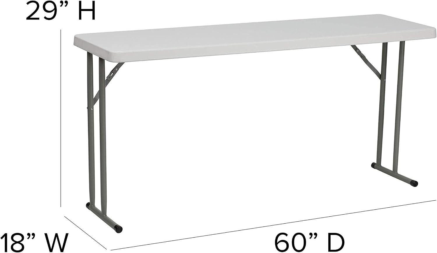 Kathryn 5-Foot Granite White Plastic Folding Training Table & Elon 2.85-Foot Squ