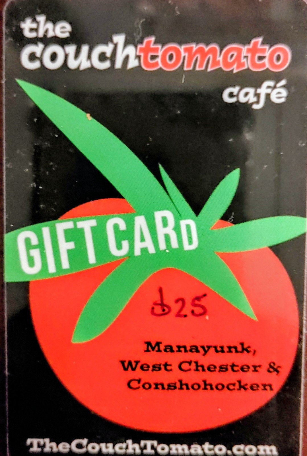 The Couch Tomato Cafe $25 Gift Card Never Used Free Shipping in the USA!