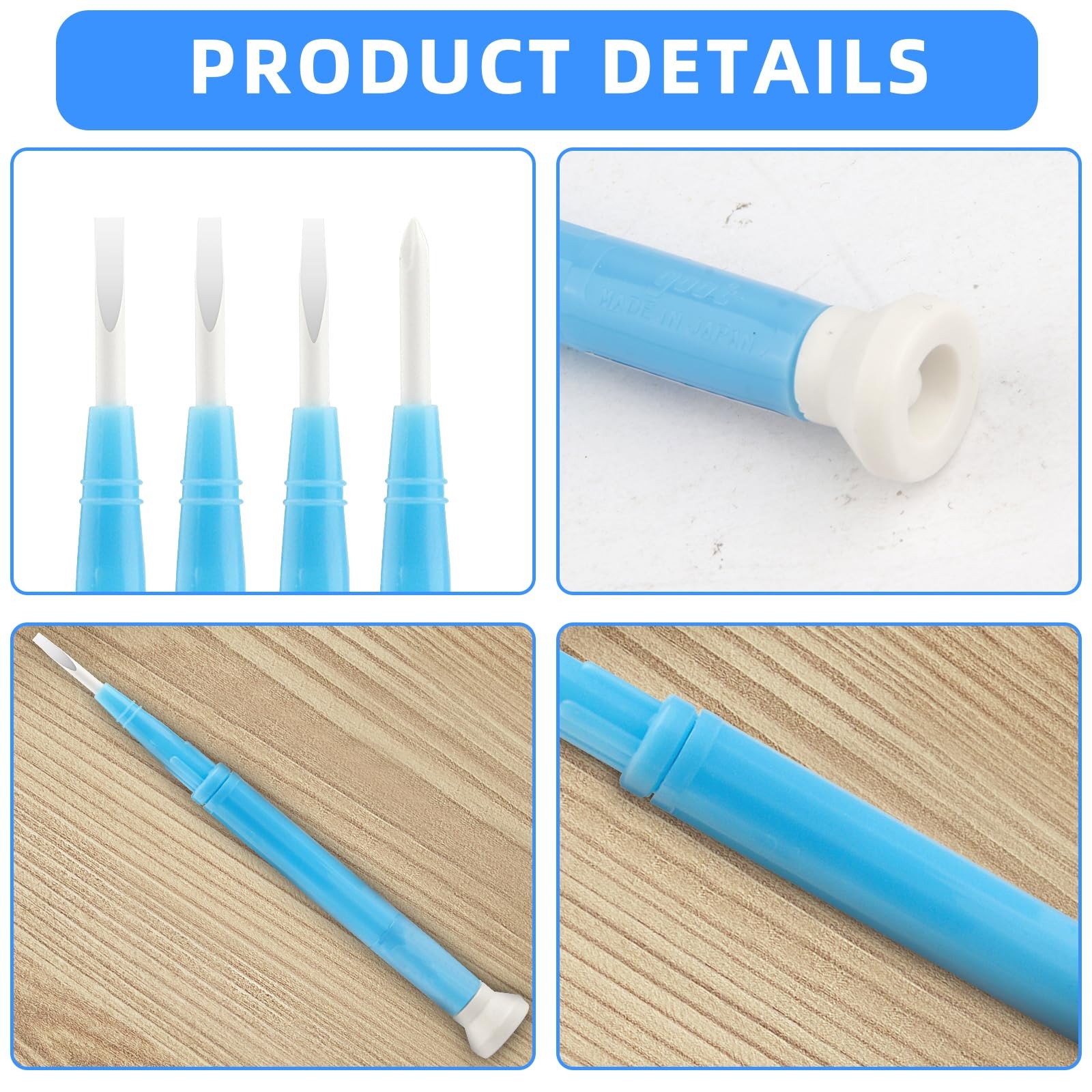 4-Piece Non-Conductive Screwdriver Set for Electronics Repair Watchmaking