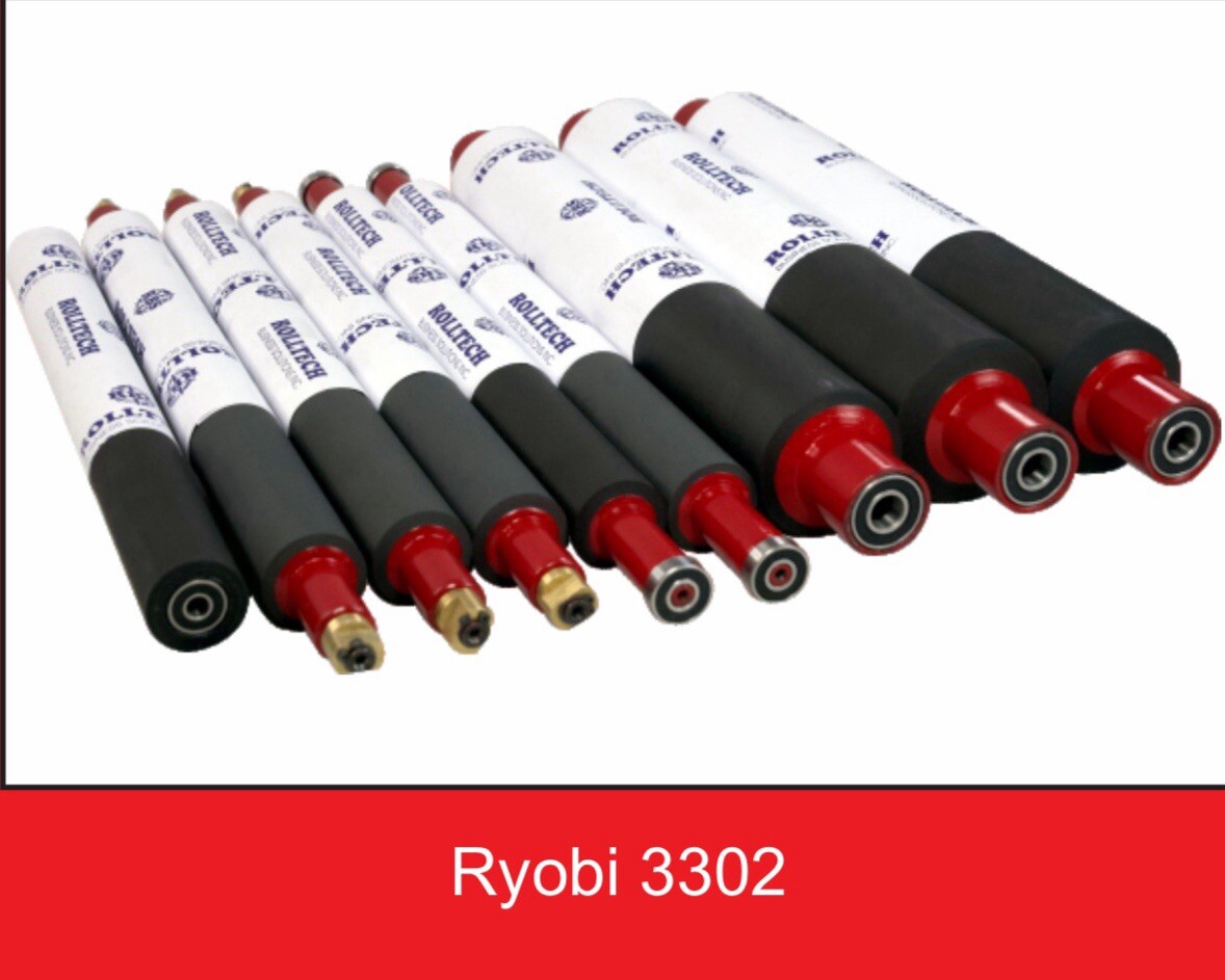 Rubber Roller Set of 9 for Ryobi 3302 3304H /ITEK 3995/ LOR-3985-K/32RK