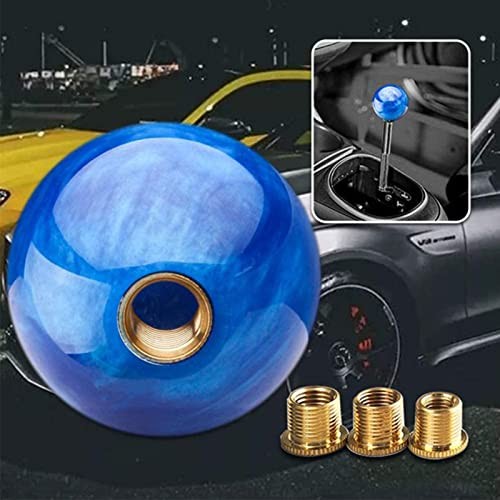 Shift knob Round Ball Marble Style Universal for Manual Automatic Dark Blue