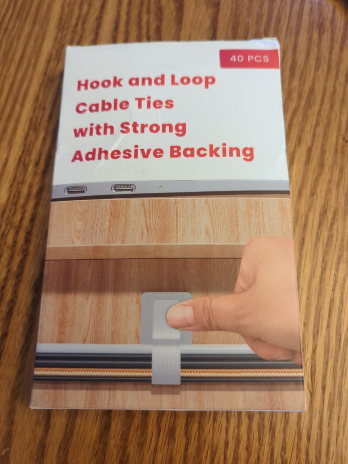 Hook And Loop Cable Tires With Strong Adhesive Backing. 40 Pieces New