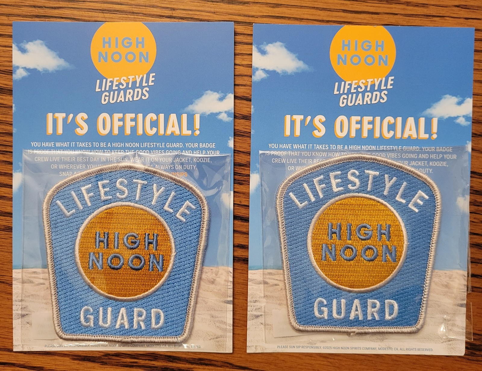 High Noon Lifestyle Guard Patch Vodka Hard Seltzer Drink NEW Embroidered Set 2