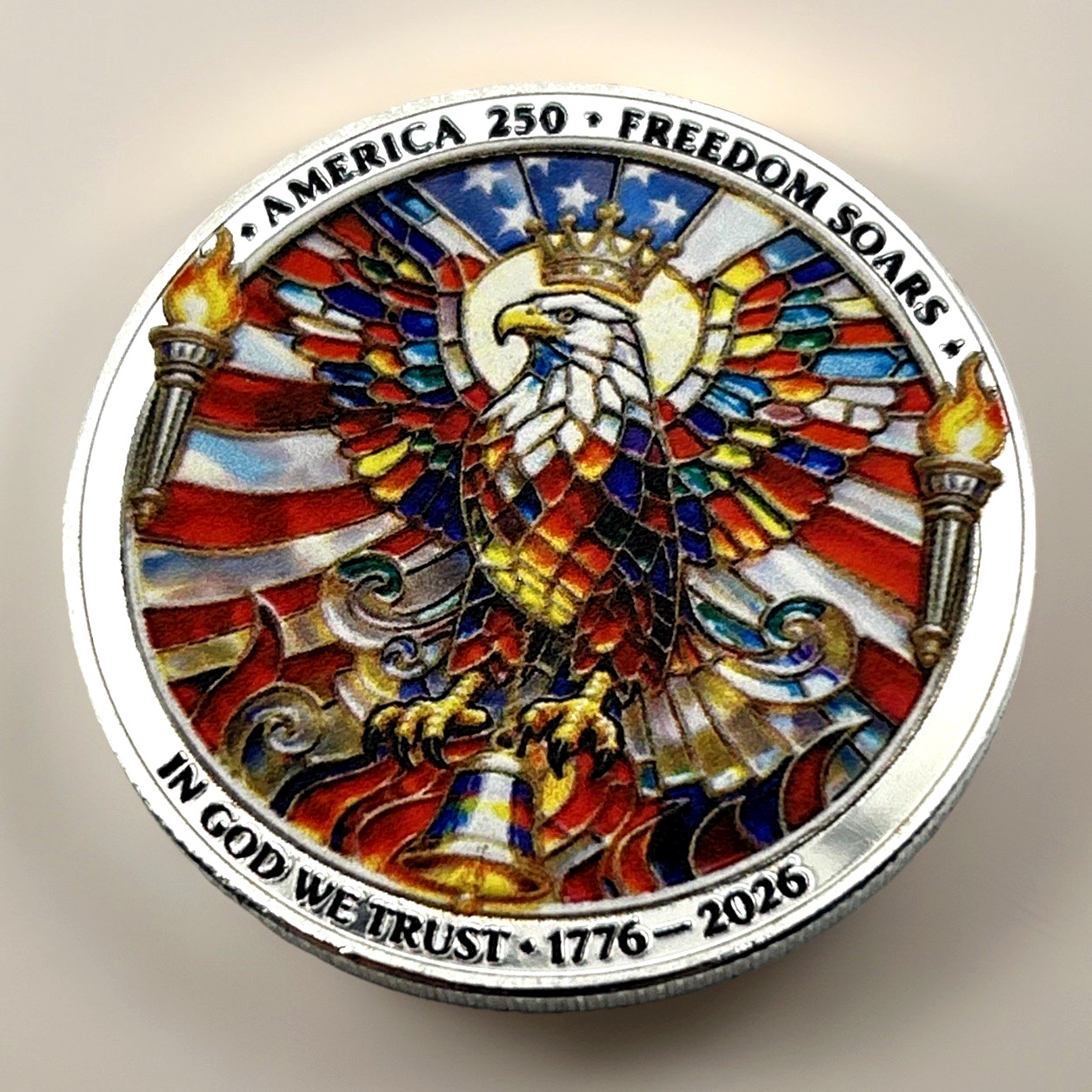 Beautiful 250TH ANNIVERSARY USA* ENGRAVED 1776-2026 Commemorative Coin Medal