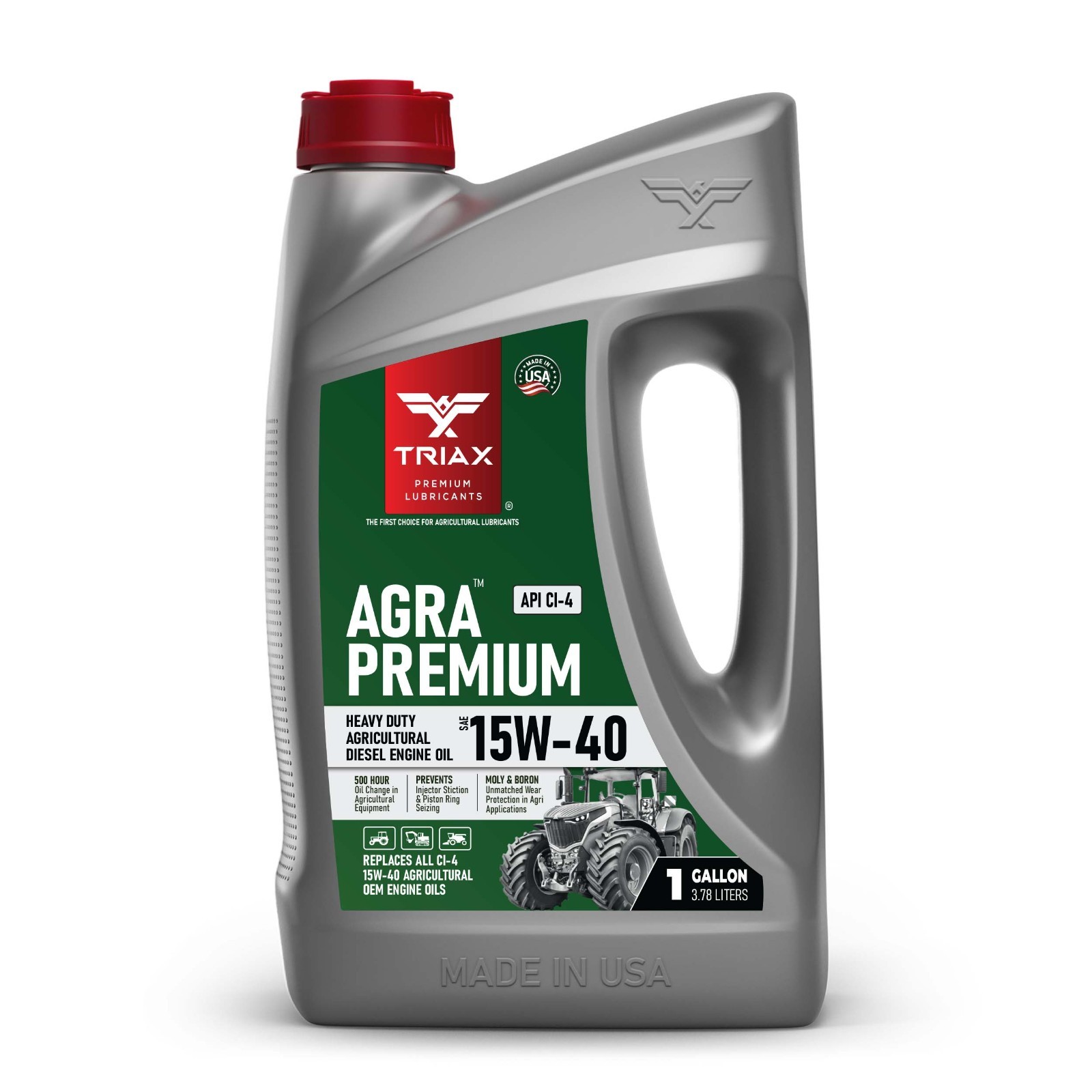 TRIAX Agra Premium 15W-40 CI-4 Heavy Duty Diesel Engine Oil (1 Gallon)