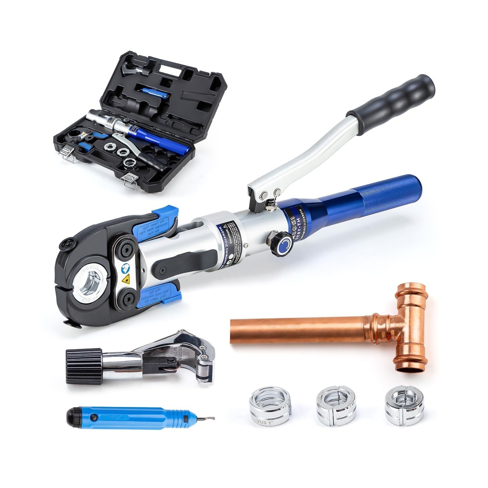 IBOSAD Copper Tube Fittings Hydraulic Pipe Crimping Tool with 1/2 inch,3/4 in...