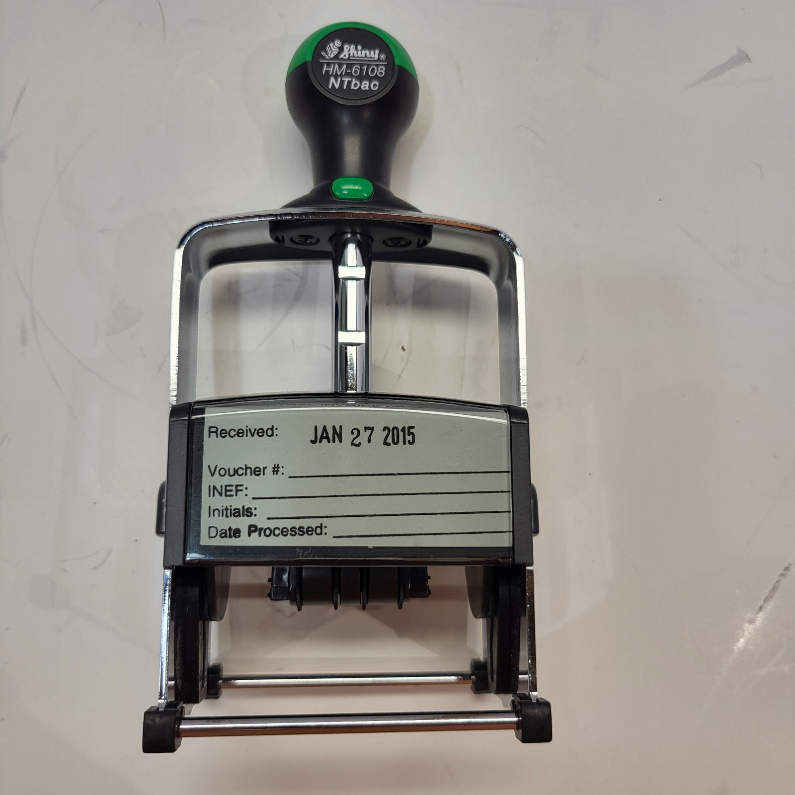 Shiny HM 6108 NT bac 'Central Invoice Processing' Stamp Push Down Good thru 2026