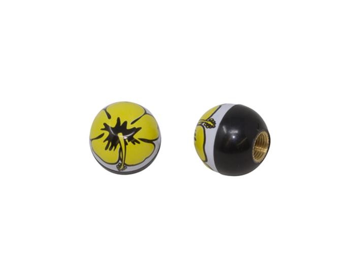 Fenix Pretty Flower Yellow Bike Bicycle Round Valve Stem Valve Caps
