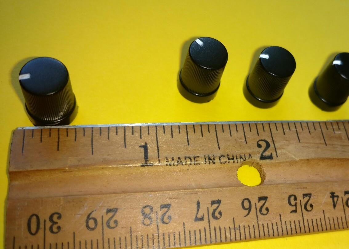 4 Small Mini Black Control Knobs Pedal Stompbox Mixer Projects Replacement Part
