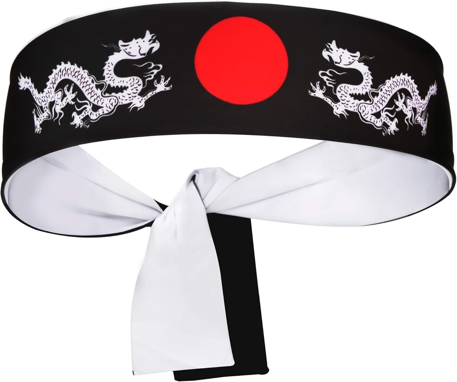 Versatile Reversible Warrior Headband - Ideal for Halloween & Karate Training