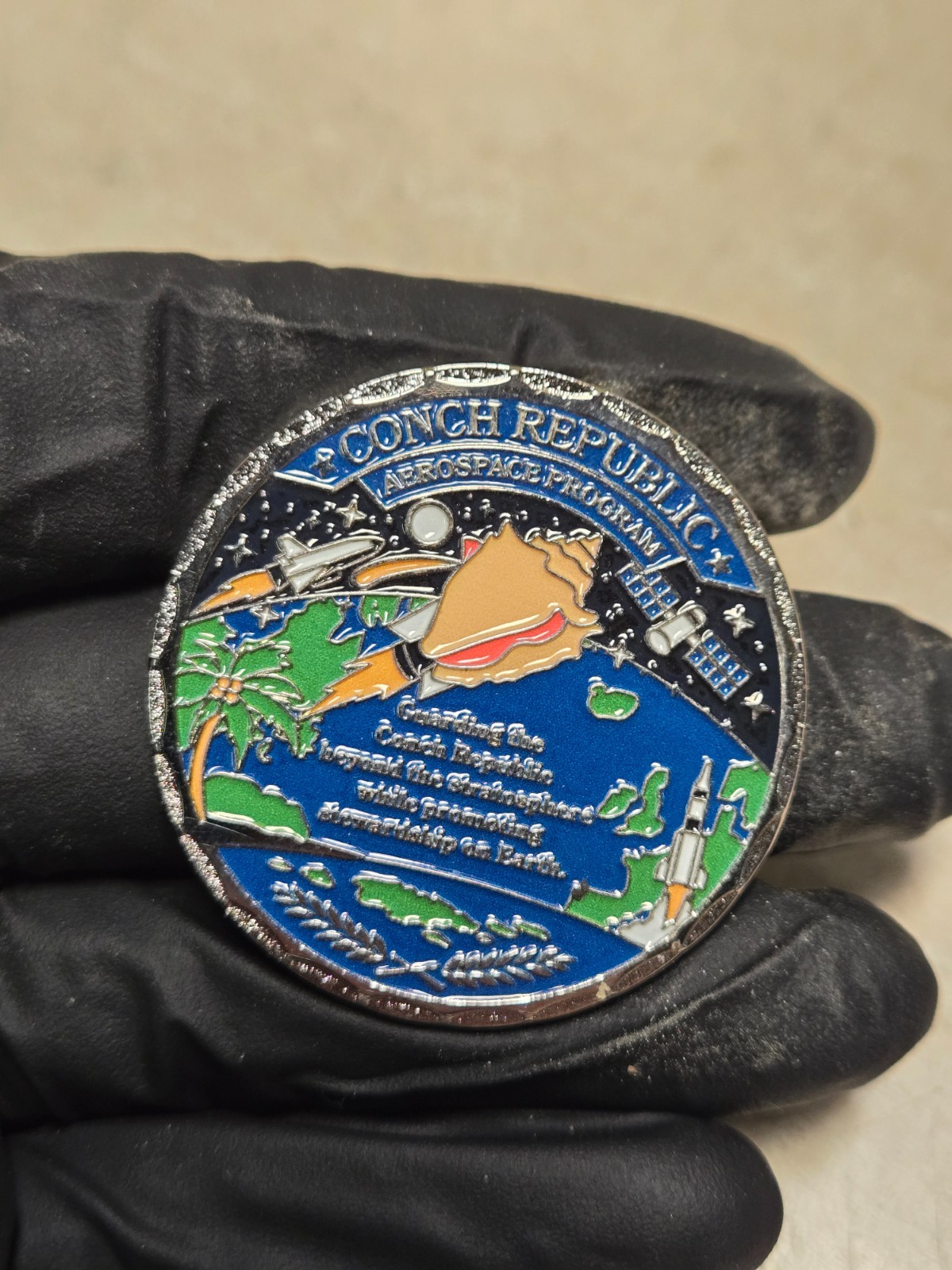 RARE Conch Republic Aerospace Program Challenge coin CR-AP