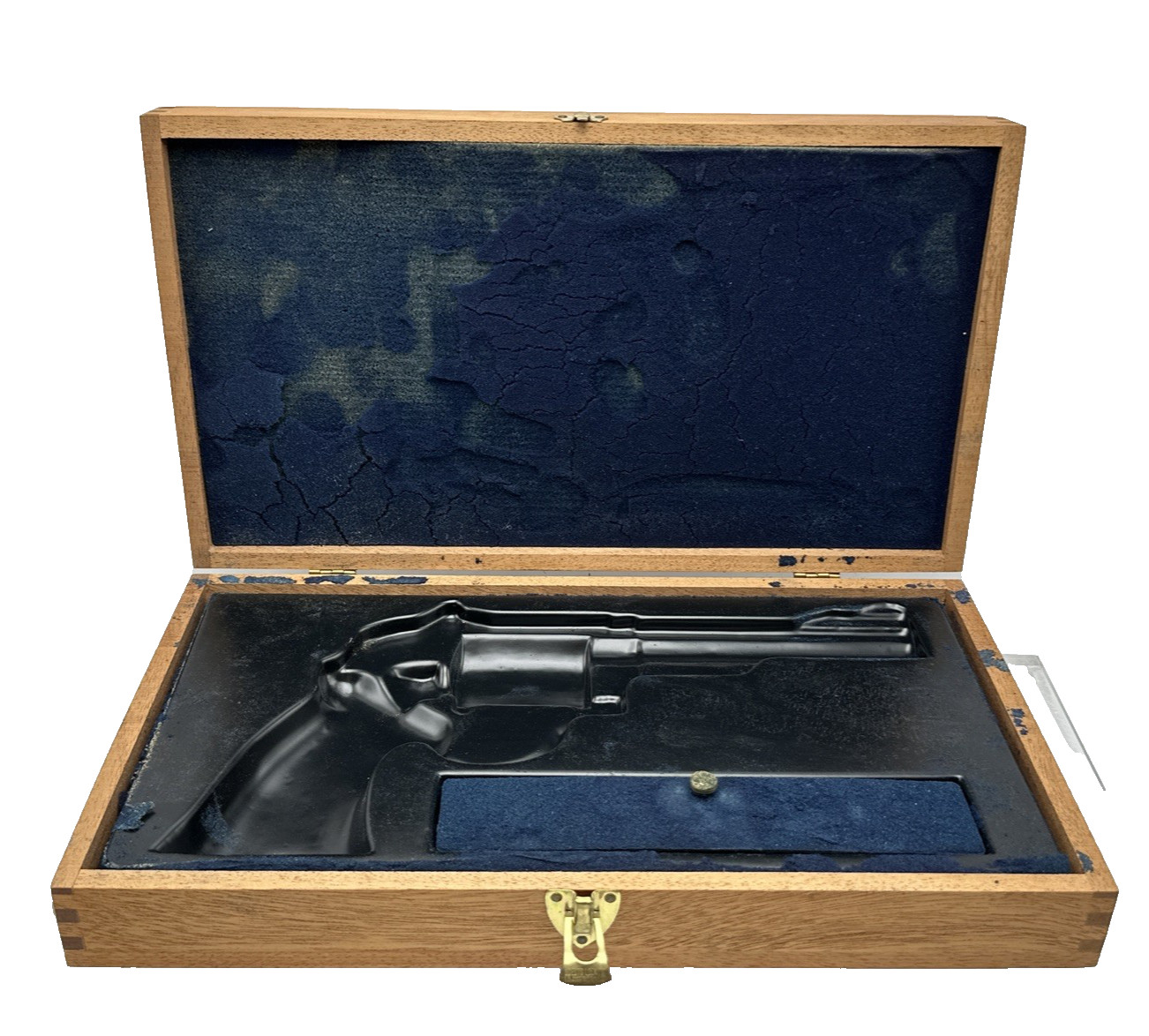 ORIGINAL S&W N-FRAME MAHOGANY PRESENTATION CASE 6" BARREL W/ DRAWER & INSERT