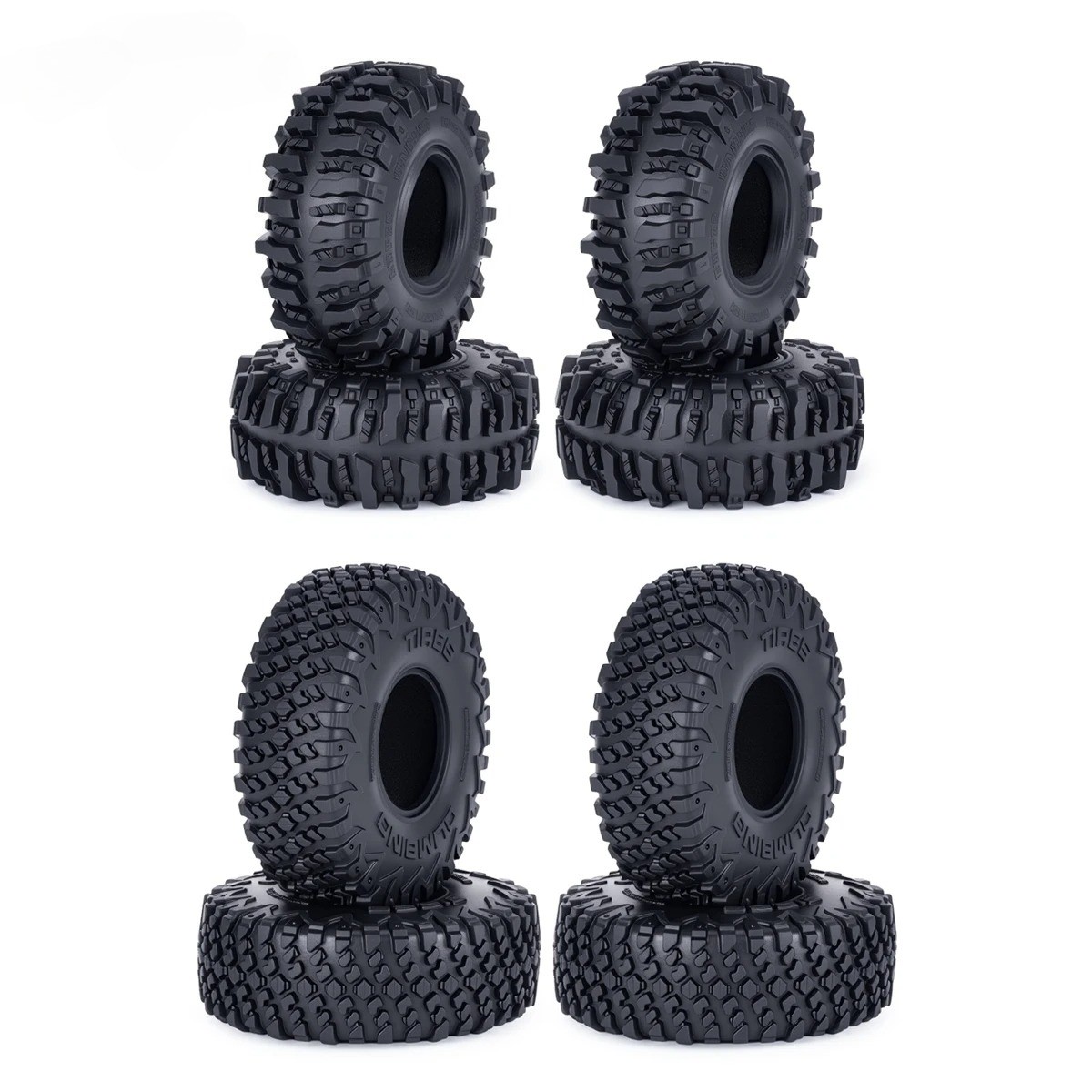 4Pcs Super Soft Sticky 1.0 RC Crawler Car Tires for 1/24 1/18 Axial SCX24 TRX4M