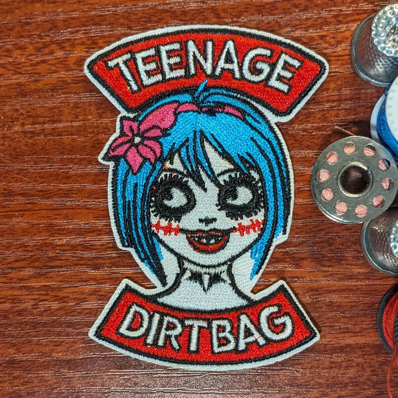 Teenage Dirtbag Patch Emo Alt Rock Punk Goth Embroidered Iron On 3.5x2.5"