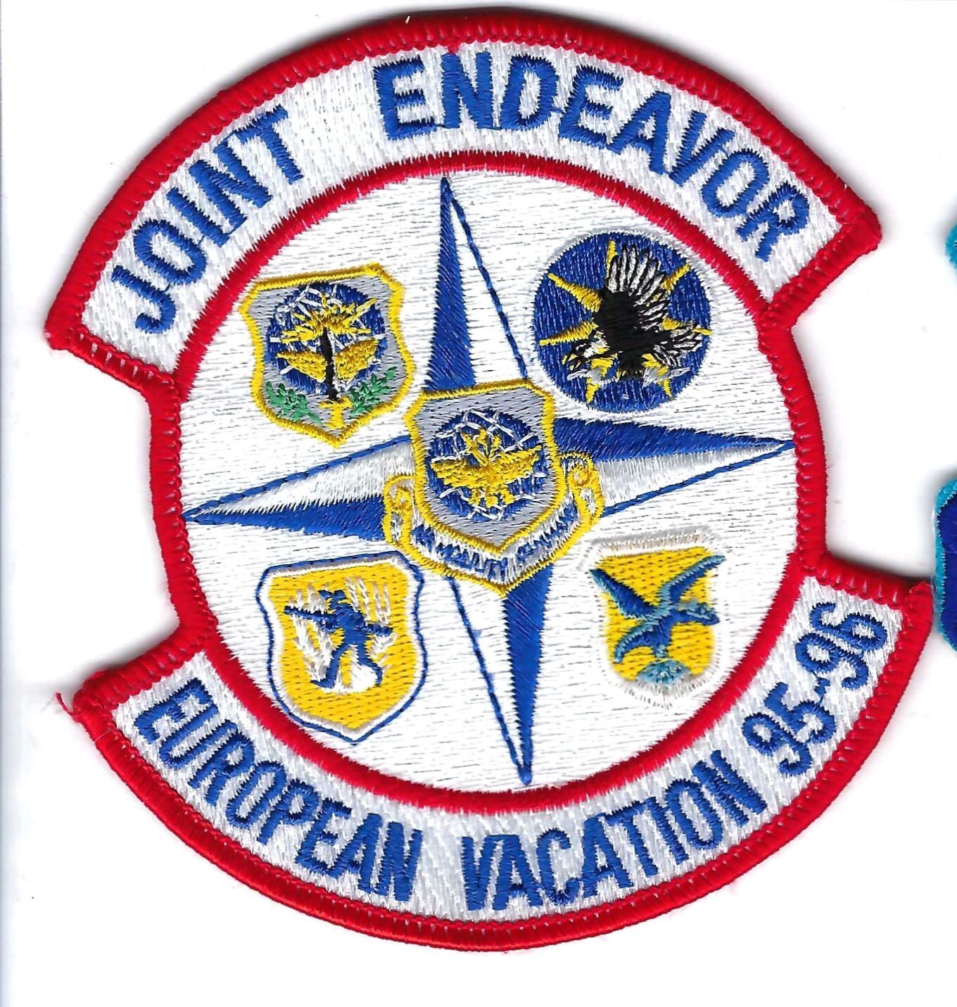 PATCH USAF JOINT ENDEAVOR EUROPEAN VACATION 95-96 GAGGLE   JT3