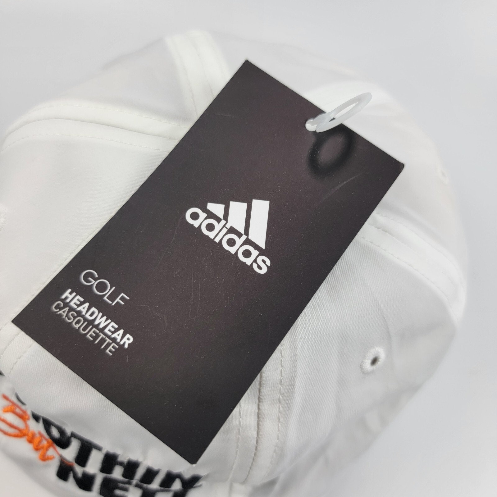 Adidas Golf Performance Hat Nothin But Nett Embroidered Adjustable White NWT