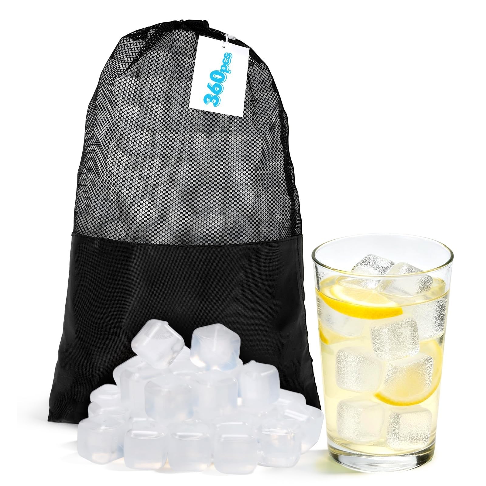 Nilpferd 360Pcs Reusable Ice Cubes for Drinks, BPA-Free Ice Packs for Lunch B...