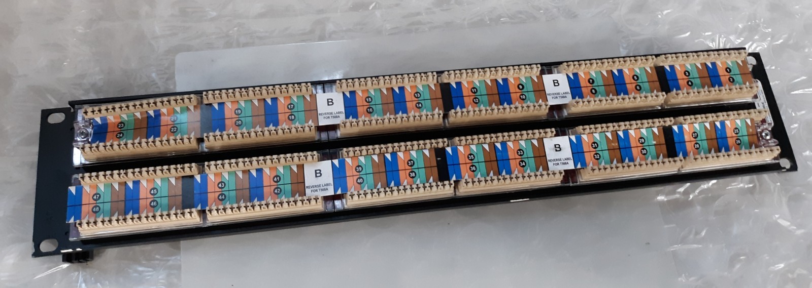 Hubbell P5E48UE SpeedGain C5E+ 2U 48-Port Rack Mountable Patch