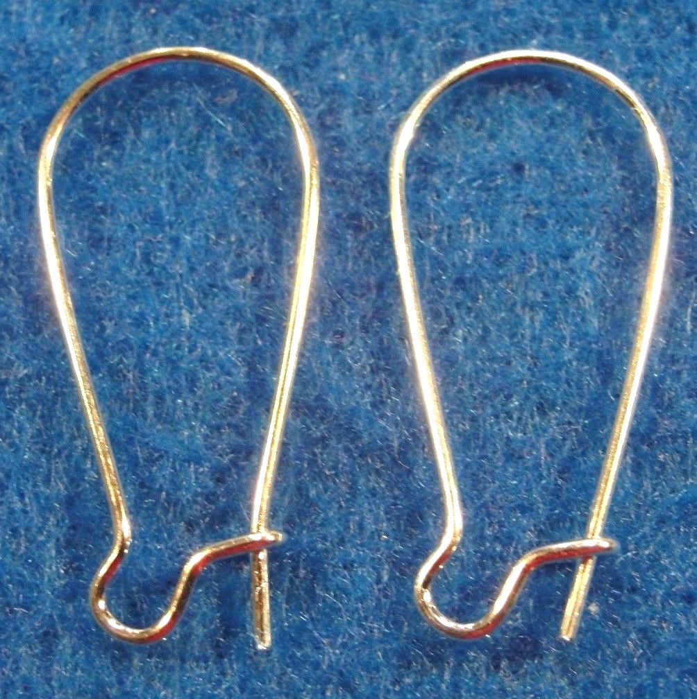 100Pcs. WHOLESALE Silver-Plated  KIDNEY  Earring Hooks 1" / 25mm Tibetan Q0680