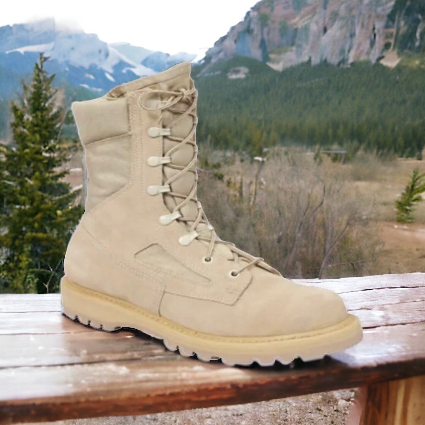 ROCKY Tactical Military DESERT TAN STEEL TOE Boots Mens 6.5 New Fast Shipping