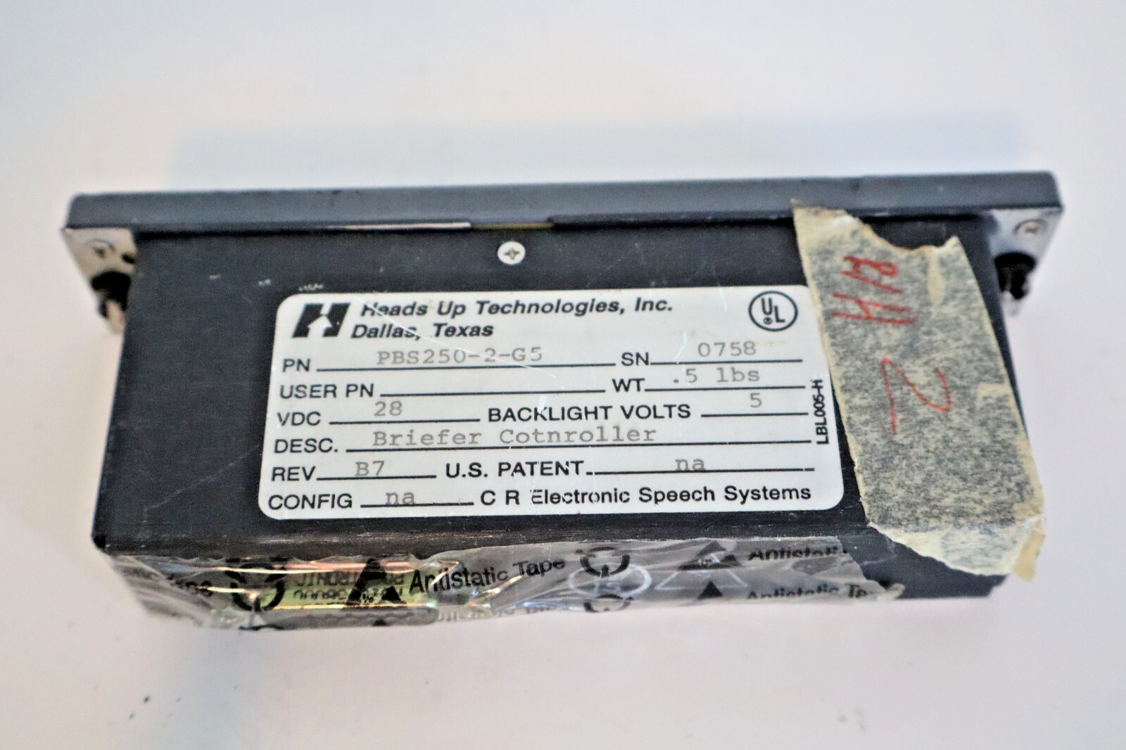 Heads Up Technologies PBS250-2-G5 Briefer Controller (28 VDC) Removed Working