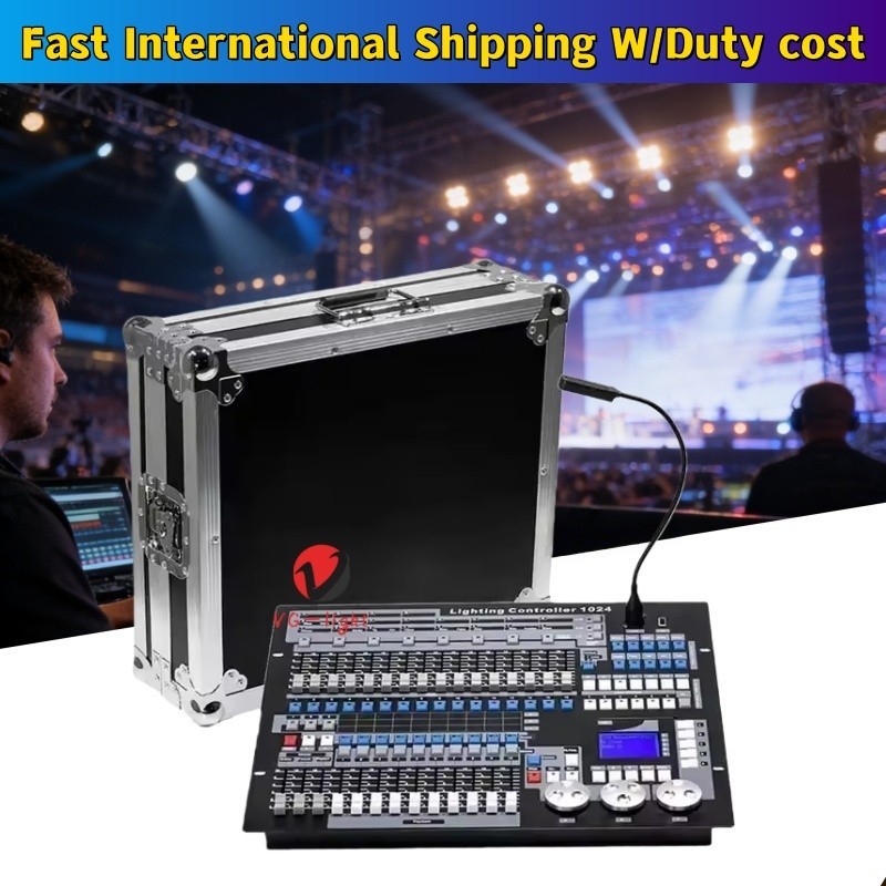 1024 Channel DMX Light Controller Stage Lighting Console W/ Aluminum Flight Case