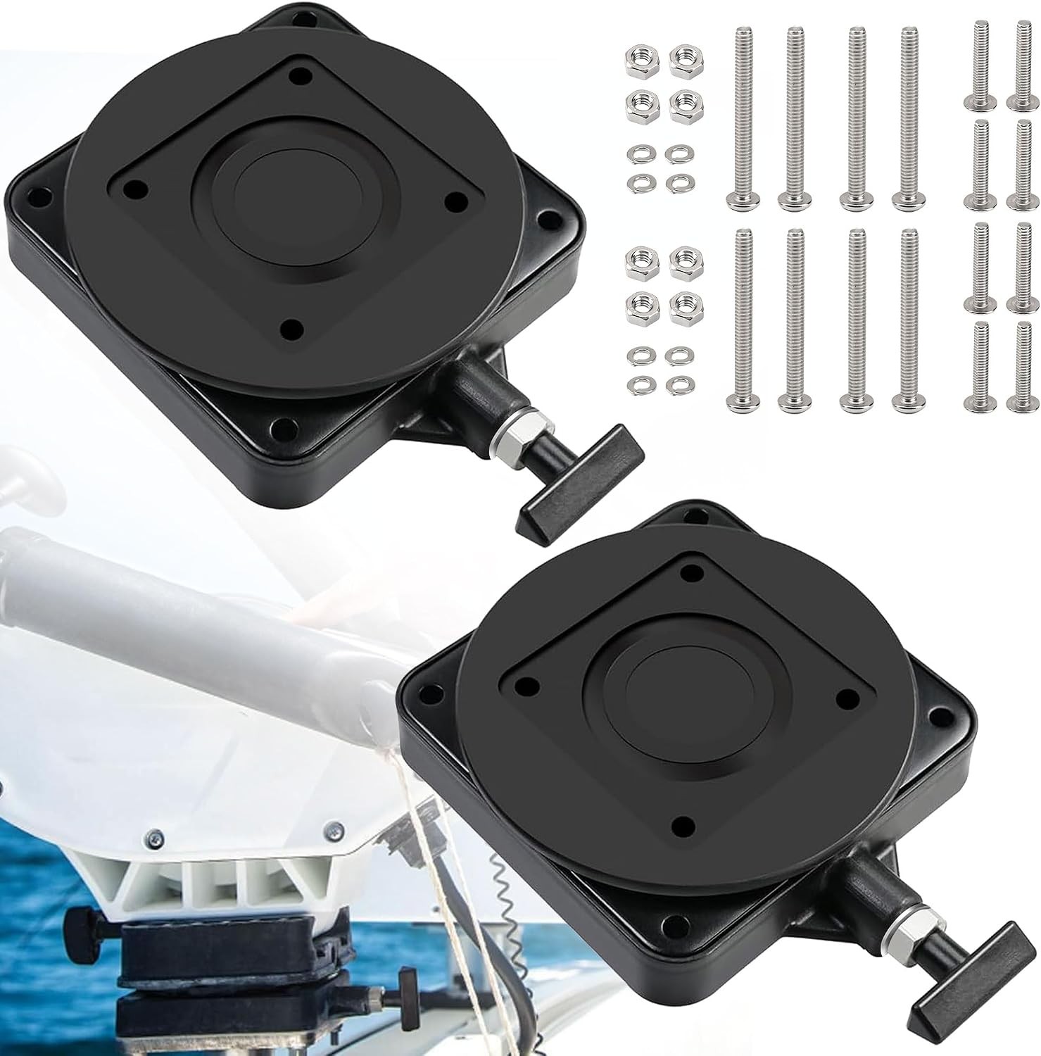 2 Pack 2207003 Low-Profile Swivel Base w/Hardware Compatible with Cannon Manual