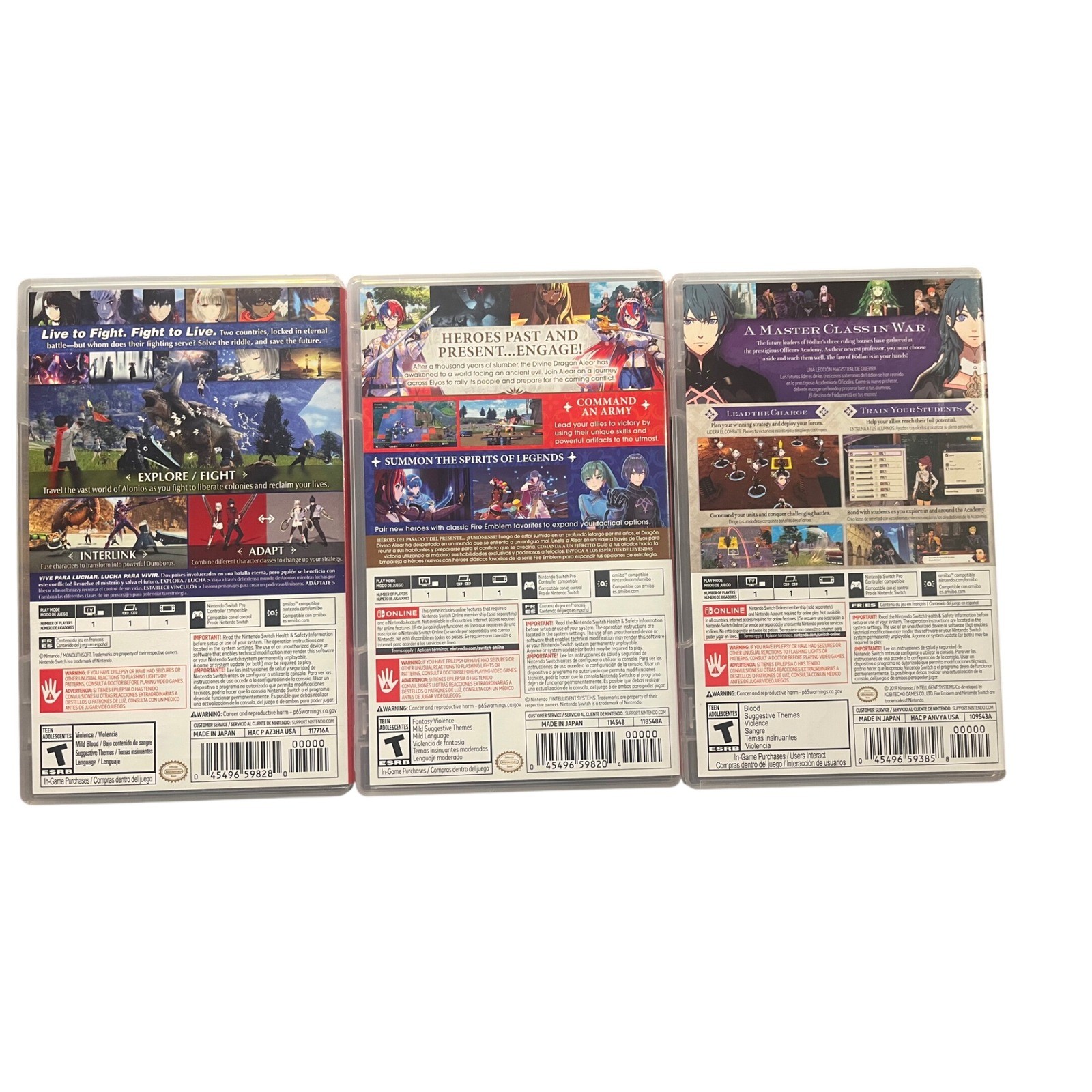 Empty Cases NintendoSwitch RPG Bundle Xenoblade Chronicles 3 Fire Emblem Engage