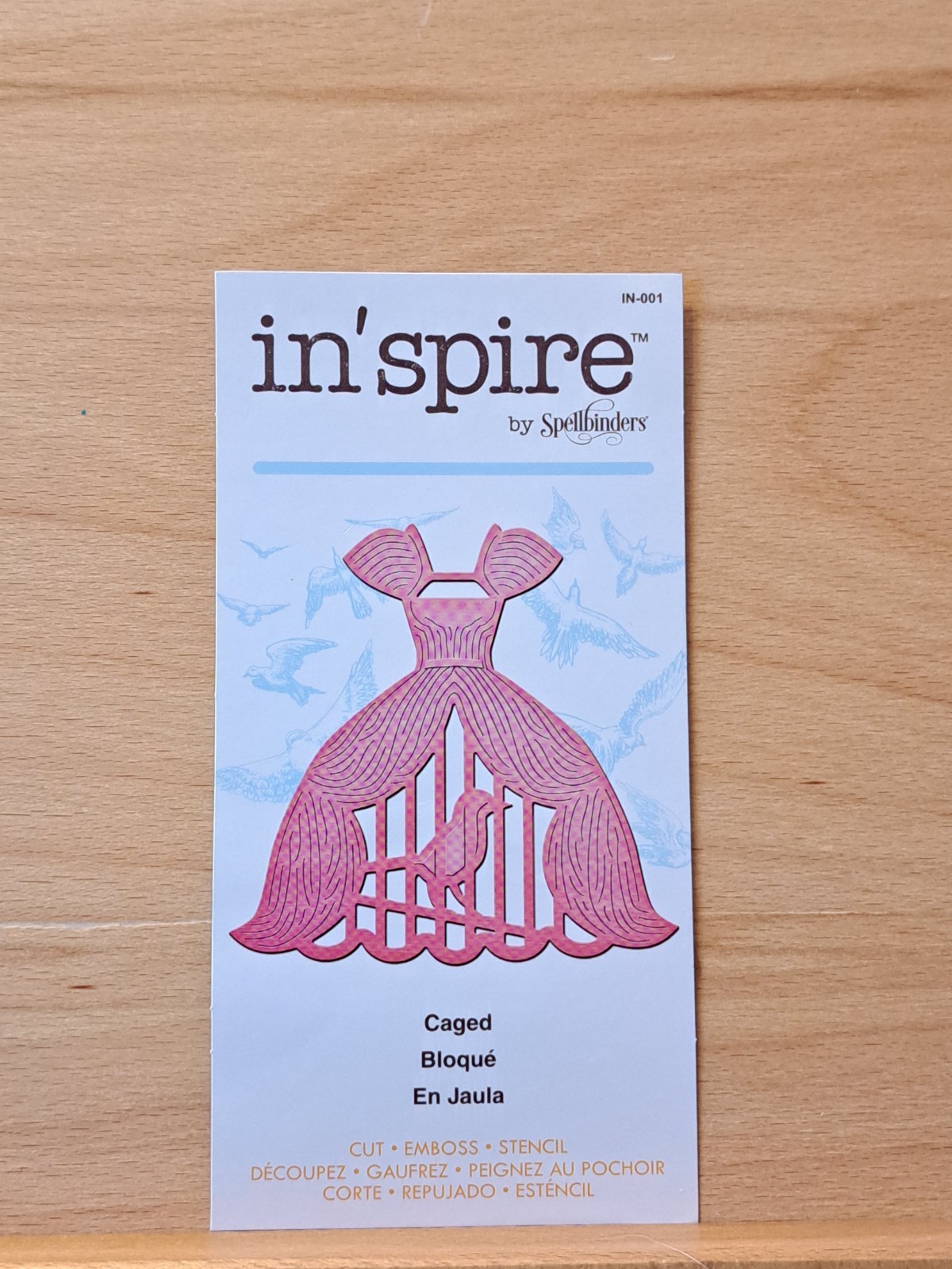 147 Spellbinders Inspire Caged Bird in Dress Cutting Die Emboss Stencil