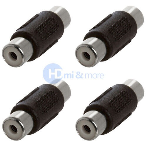 RCA to RCA Coupler Female to Female Connector Video Audio Extender - LOT of 4