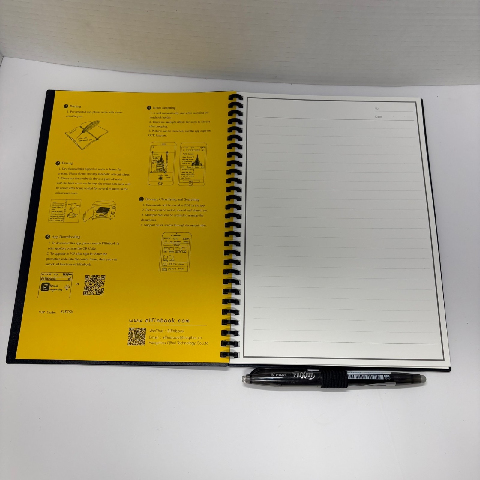 Elfinbook 2.0 Smart Erasable Notebook – Reusable Digital Note Taking NEVER USED