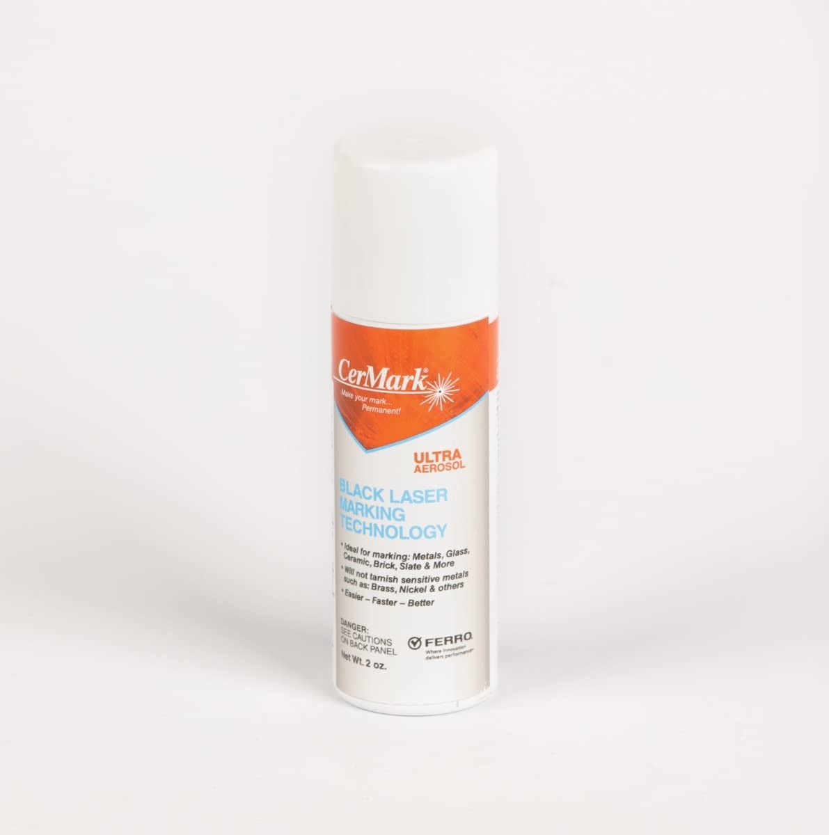 CerMark Ultra Laser Marking Aerosol, 2oz Black