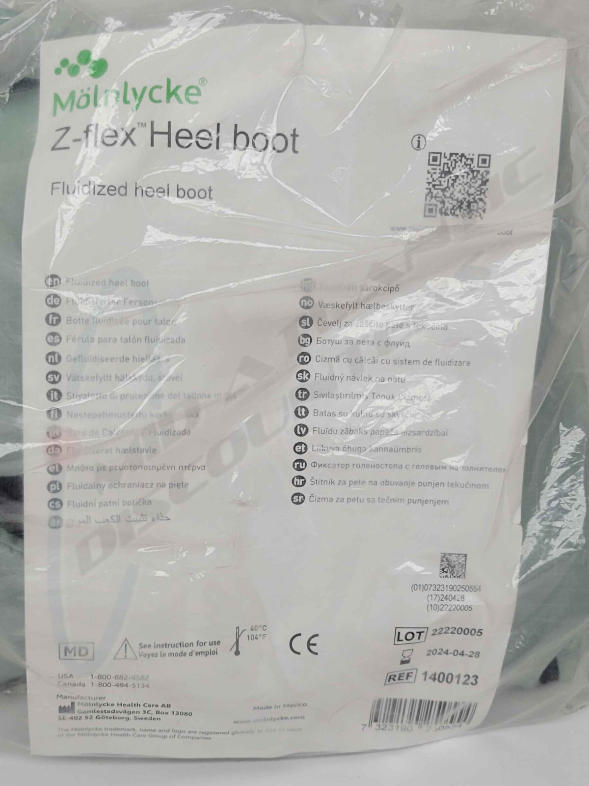 Molnlycke Z-Flex Fluidized Heel Boot REF # 1400123