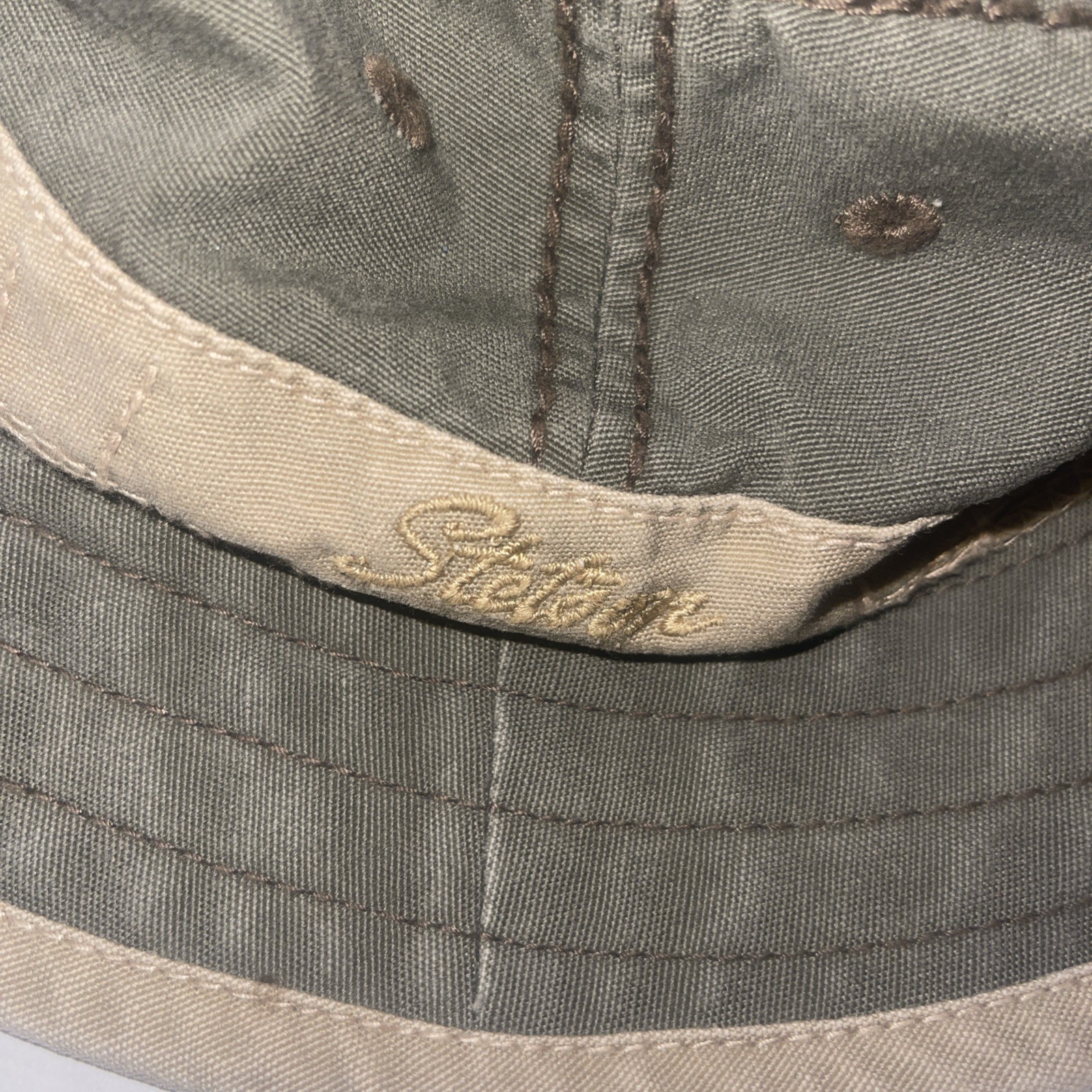 Stetson Bucket Hat Olive Green Beige
