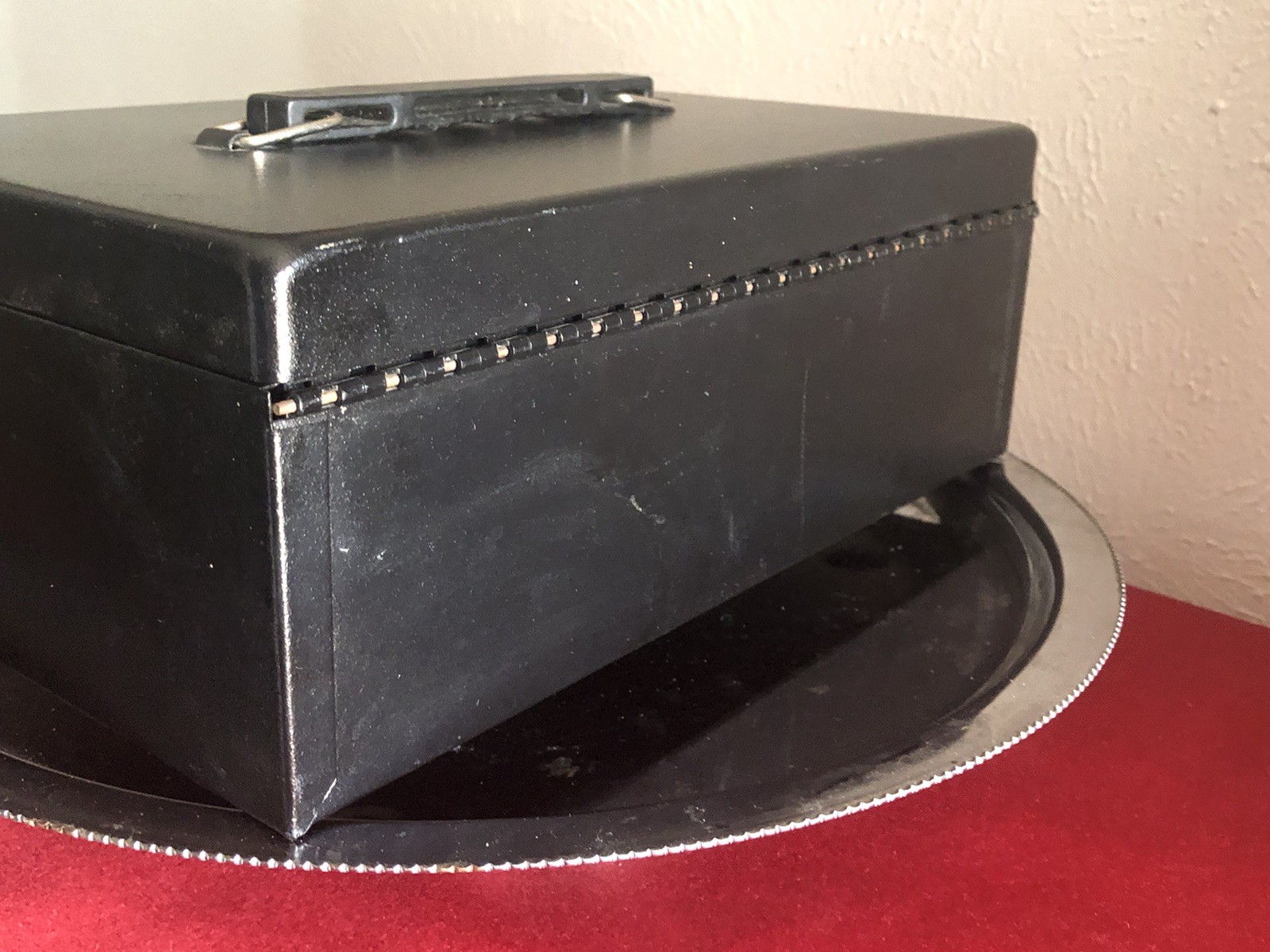 Brinks Black Portable Home Security Deluxe Locking Cash Box With 2 Keys
