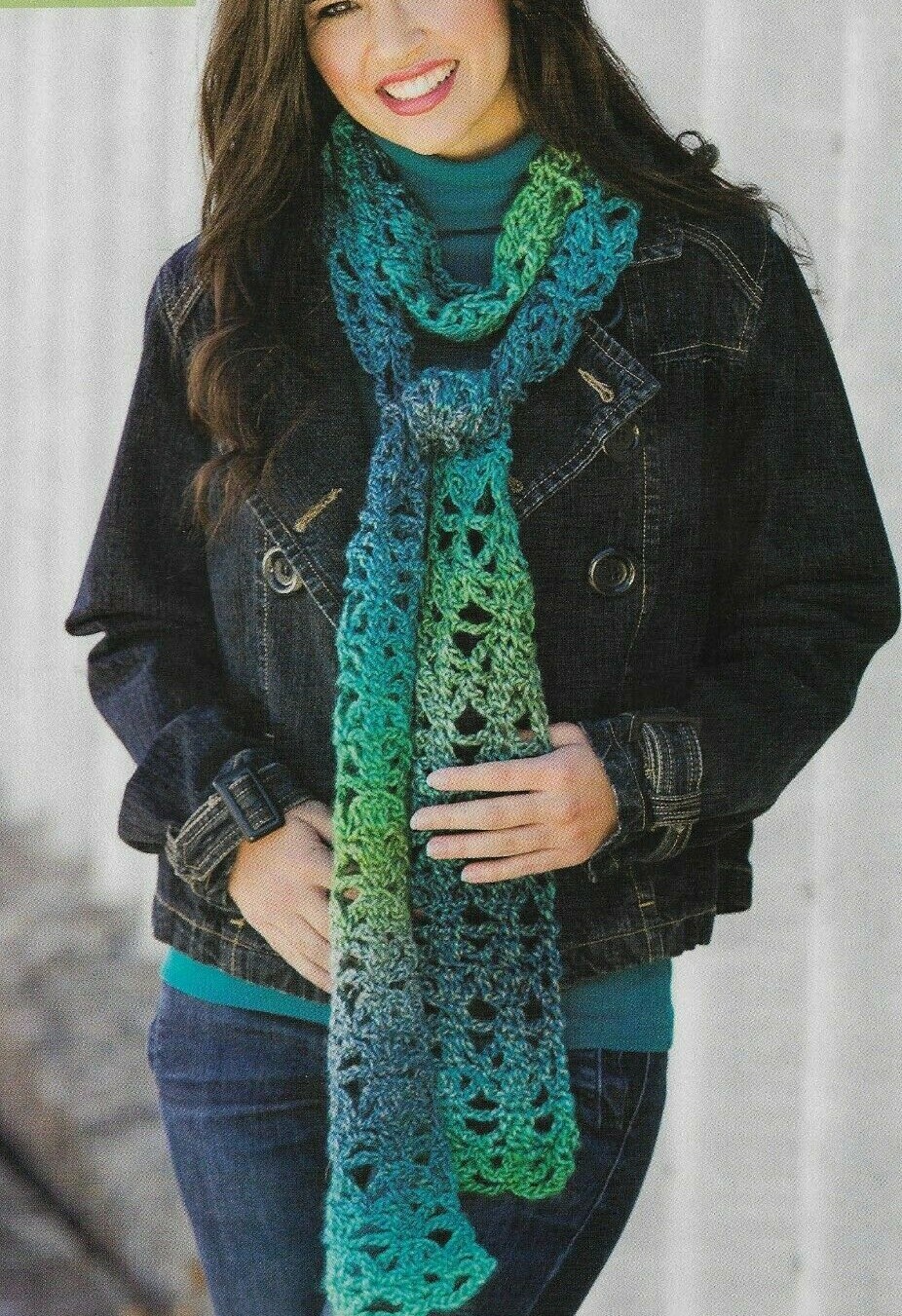 MONTAGE SCARF WOMEN'S CROCHET PATTERN INSTRUCTIONS
