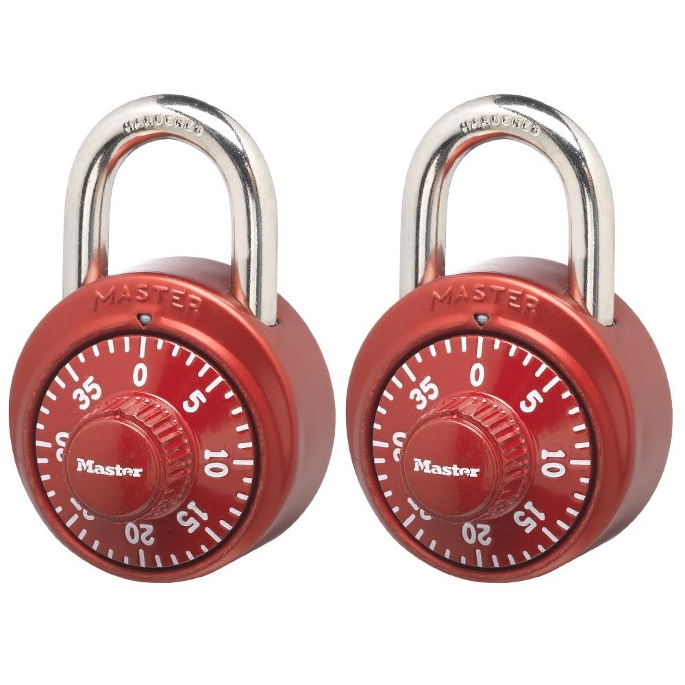 Aluminum 48 mm Combination Lock 19 mm Shackle 2 Pack Padlock