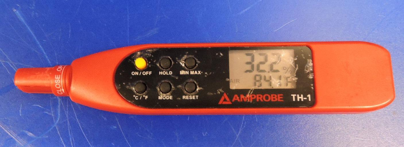 Amprobe TH-1 Compact Probe Dual Display Relative Humidity / Temperature Meter