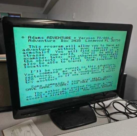 Adventureland (Cartridge, Disk and Manual) by Texas Instruments for TI-99/4