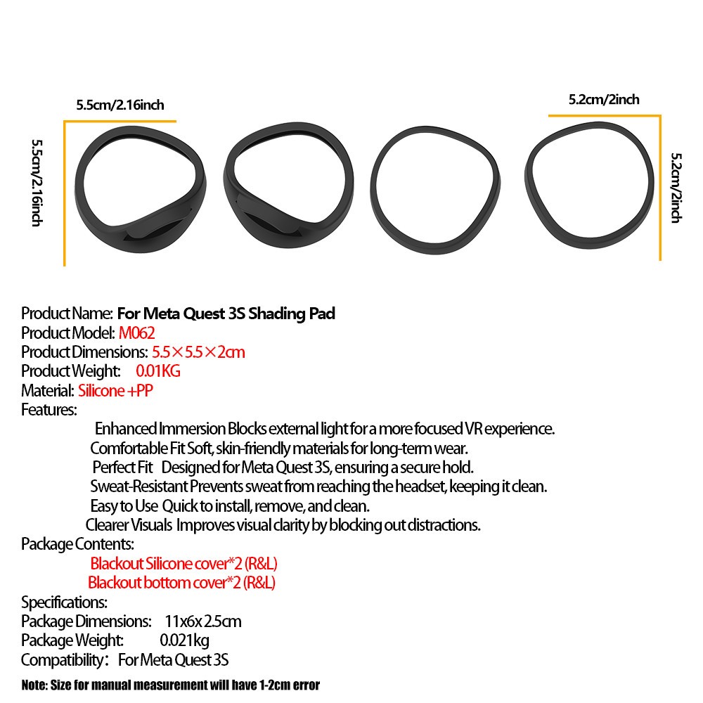 Suitable for meta quest3s blackout lens anti-scratch protective frame