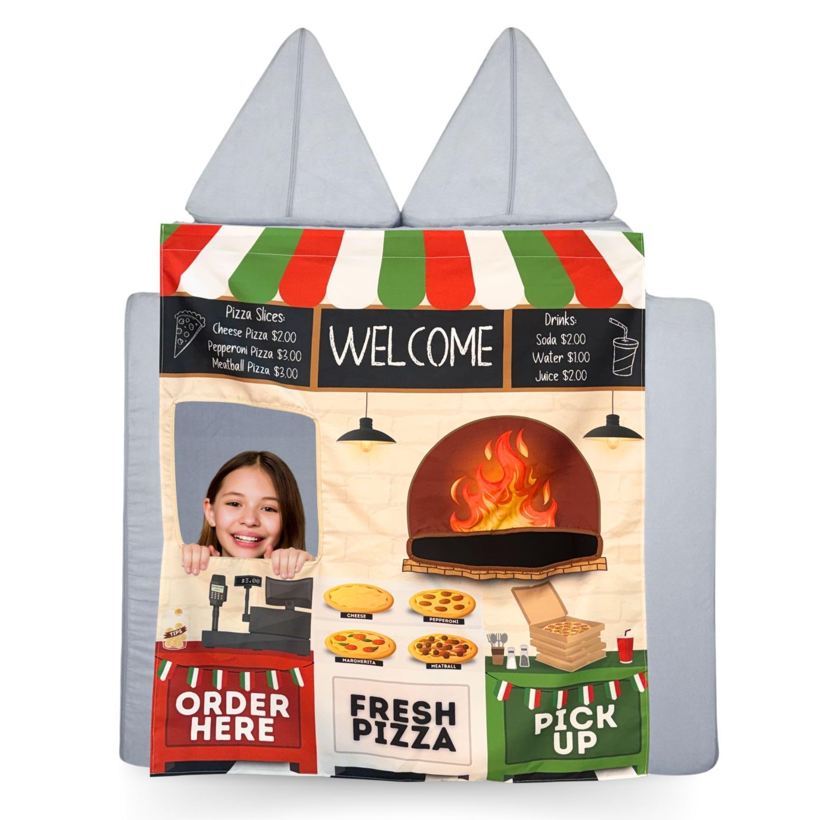 Play Panel for Childrens Foam Sofa Kids Couch (Pizza)