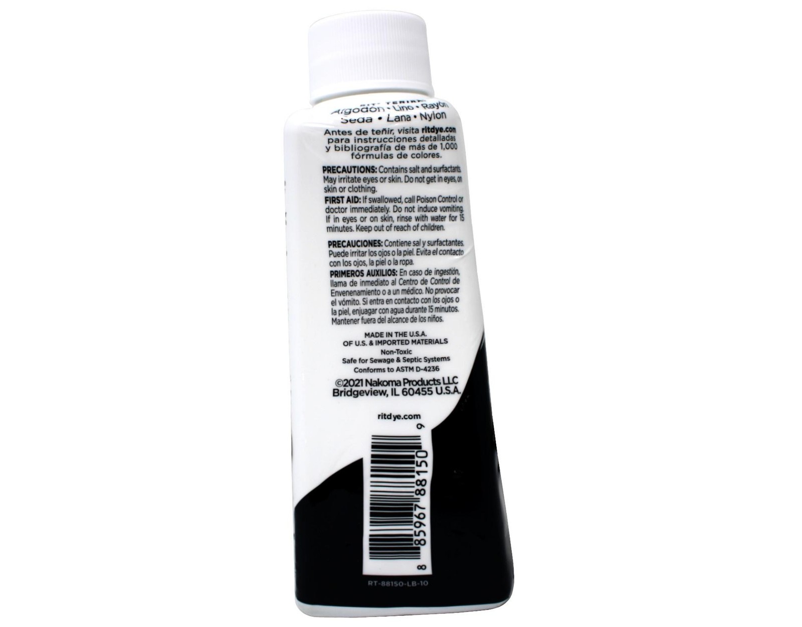 Rit All-Purpose Liquid Dye, 8 Ounce, Black - 5 Pack