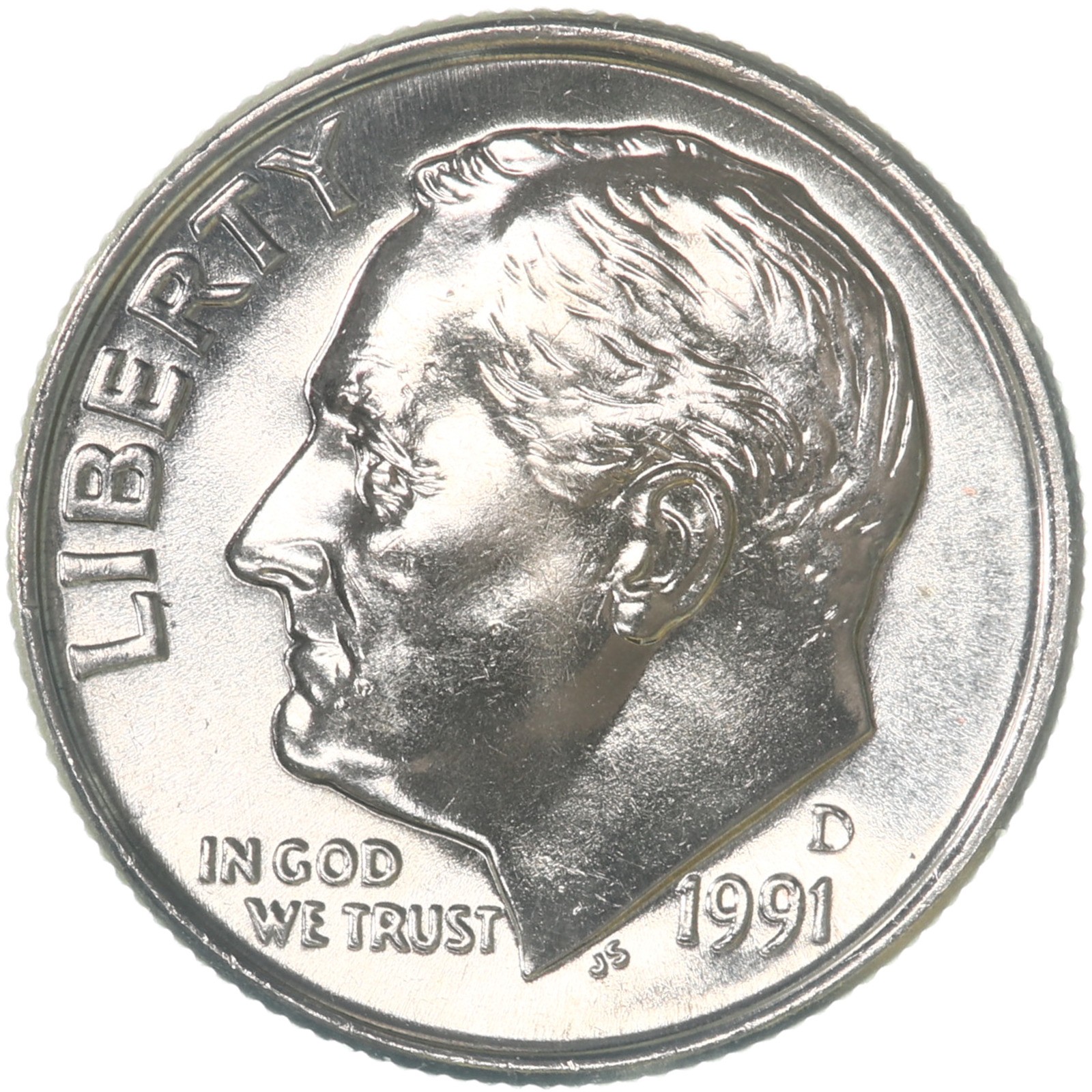 1991 D Roosevelt Dime Choice BU CN-Clad