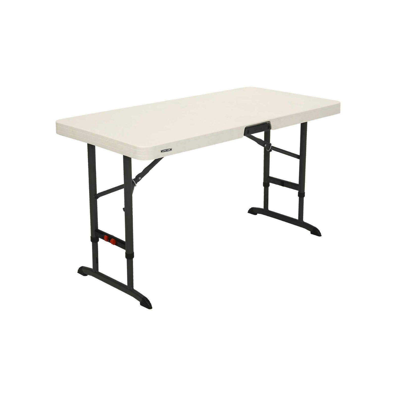Lifetime 4ft Folding Table 80387 Adjustable Height Almond 24x48 Indoor Outdoor