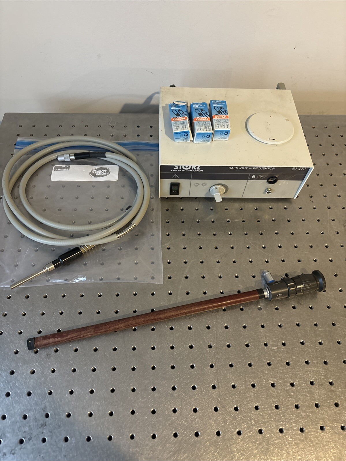 Karl Storz 86370 DF 6.5mm 90 degree  Endoscope w/ 80591C Video Adapter + Light