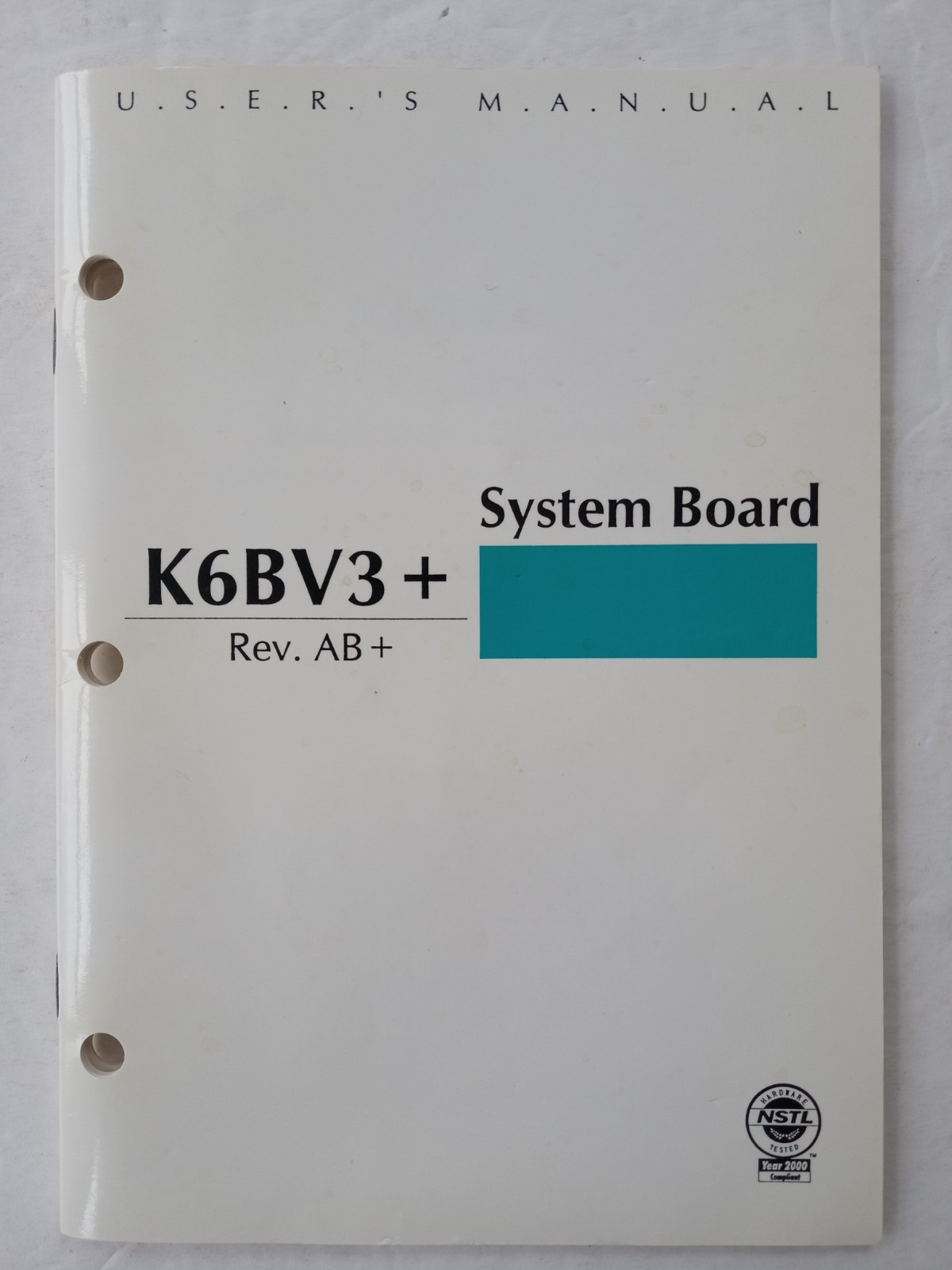 K6BV3+ Rev. AB+ System Board User's Manual NSTL Hardware 2000 DELL Bilingual