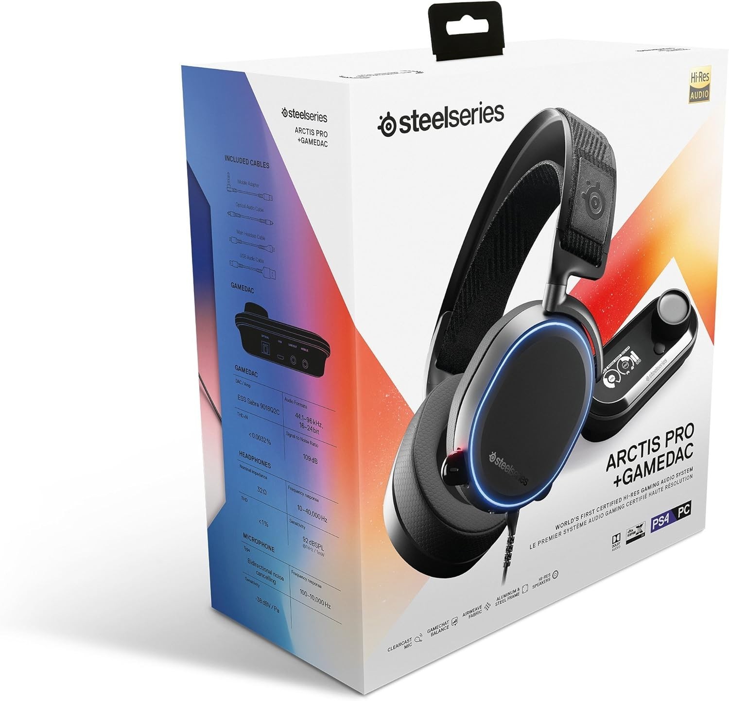 SteelSeries Arctis Pro + GameDAC Black Headband Headsets for PS4/PS5 & PC