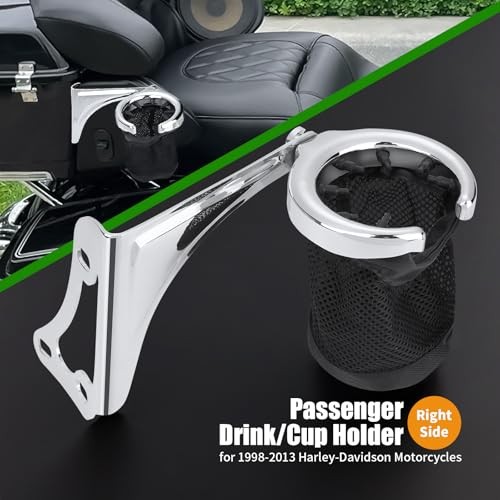 Motorcycle Cup Holder, Passenger Armrests Adjustable Rear Armrest with Drink