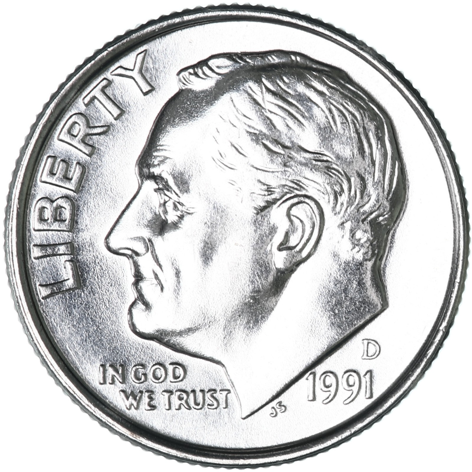 1991 D Roosevelt Dime Choice BU CN-Clad