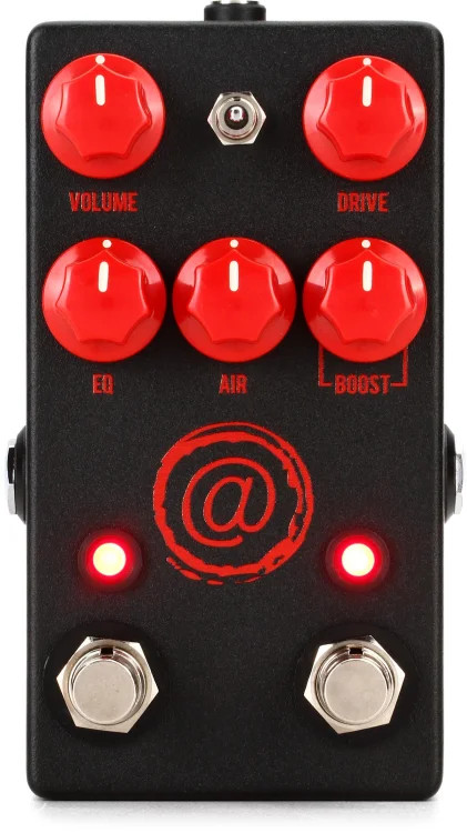 JHS AT Andy Timmons Drive V2 Pedal - Black with Red Logo, Sweetwater Exclusive